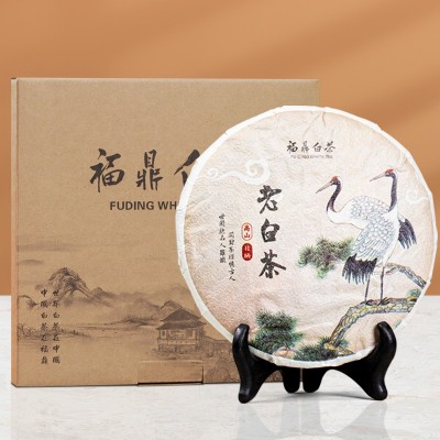 飞鹤老白茶茶饼礼盒伴手礼福鼎白茶高山日晒老白茶枣香寿眉白茶饼图2