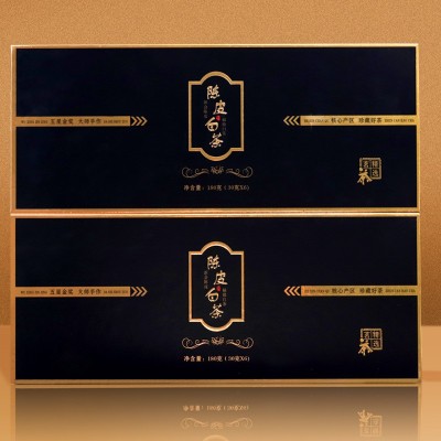 黑金款陈皮白茶烟条批发陈年枣香寿眉老白茶小方片茶叶礼品伴手礼图2