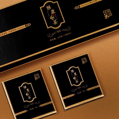 黑金款陈皮白茶烟条批发陈年枣香寿眉老白茶小方片茶叶礼品伴手礼图3