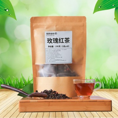云南滇红玫瑰花茶奶茶店茶包袋泡茶 奶茶原料茶叶批发玫瑰红茶图2