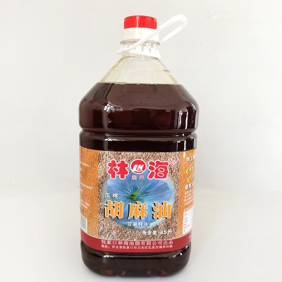 批发胡麻油 4500ml压榨植物油实惠装食用油 物理压榨亚麻籽油订购图2
