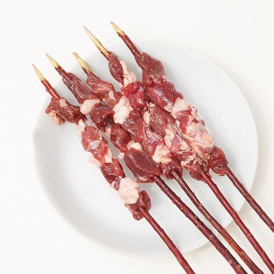 内蒙鲜羔羊肉串30串烧烤食材厂家牛肉批发600克20串红柳枝羊肉串图4