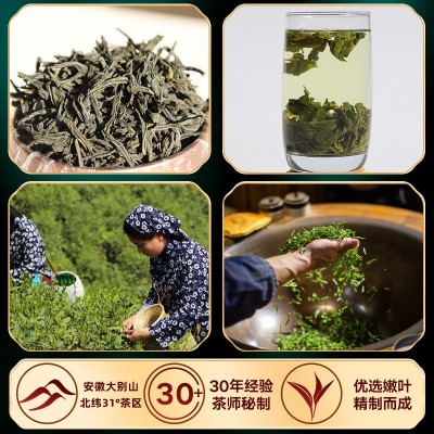 风蔓高山茶六安瓜片500g 散装高山云雾茶叶绿茶口粮茶好喝A2新茶图3