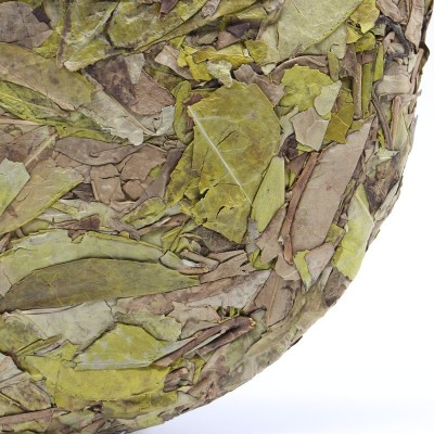 十福缘福鼎白茶荒山老古树大黄金叶冬片茶饼300g日晒茶叶 荷叶香图3