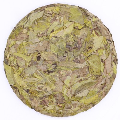 十福缘福鼎白茶荒山老古树大黄金叶冬片茶饼300g日晒茶叶 荷叶香图2