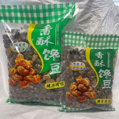 休兰花豆豌豆烤牛肉味袋装简装厂家现货批发香酥蚕豆香辣口味豌豆图2