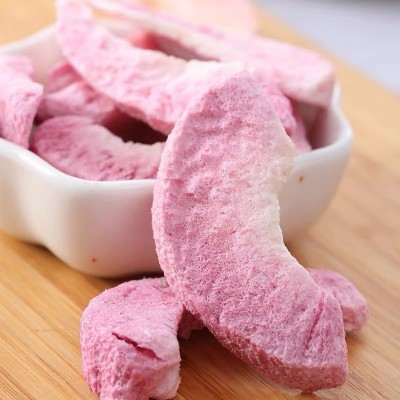 厂家直销冻干水蜜桃FD水蜜桃批发酥脆白桃干水果干现货冰淇淋粉图3