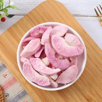 厂家直销冻干水蜜桃FD水蜜桃批发酥脆白桃干水果干现货冰淇淋粉图4
