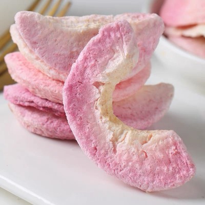 厂家直销冻干水蜜桃FD水蜜桃批发酥脆白桃干水果干现货冰淇淋粉图2