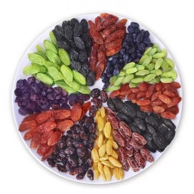 四色葡萄干新疆葡萄干批发500g 混合黑加仑红香妃树上黄绿葡萄干图3