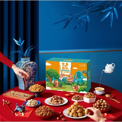 年货坚果礼盒零食礼包特产干果礼盒过年春节送礼员工福利团购批发图2