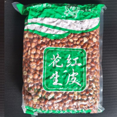 新货5斤油炸红皮花生咸味下酒 花生米散装熟零食炒货批发图2