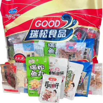 瑞松即食海鲜美味零食品大礼包休闲年货节特产500g图2