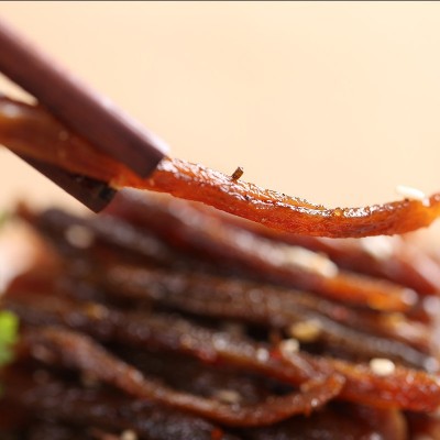 厂家供应牛肉丝 麻辣罐装香辣纯牛肉牛肉条客家特产批发图3