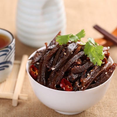 厂家供应牛肉丝 麻辣罐装香辣纯牛肉牛肉条客家特产批发图4