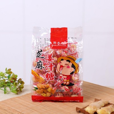 马大大姜汁糖手工熬制芝麻袋装 零食生姜糖块硬质糖果袋装500g图2