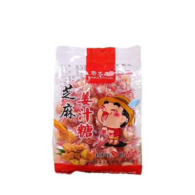 马大大姜汁糖手工熬制芝麻袋装 零食生姜糖块硬质糖果袋装500g图5