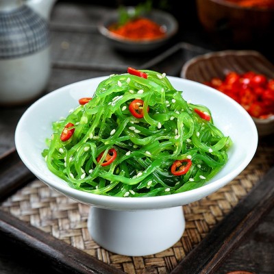 日式裙带菜 芽菜丝海草沙律中华海藻即食凉菜箱装精品海藻1kg/袋图4