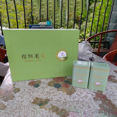 信阳毛尖礼盒天然饮品送客户朋友亲人雨前采摘早春鲜嫩图2