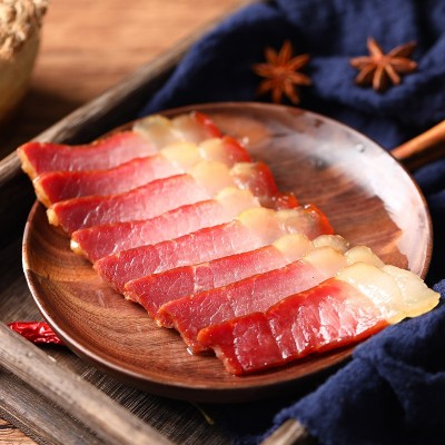 广味腊肉五花后腿肉 广式手工自制 风干农家土猪家用商用超市厂家图4