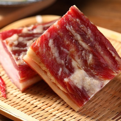 广味腊肉五花后腿肉 广式手工自制 风干农家土猪家用商用超市厂家图2