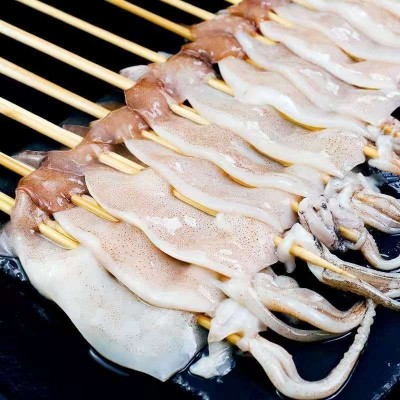 鱿鱼板串批发大鱿鱼八爪鱼鲜活冷冻须烧烤串串肉串食品半成品批发图3