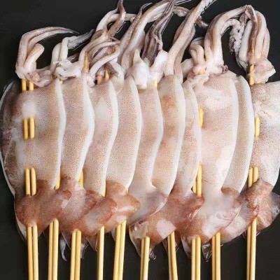 鱿鱼板串批发大鱿鱼八爪鱼鲜活冷冻须烧烤串串肉串食品半成品批发图2