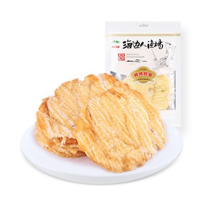 海边人碳烤鳕鱼片100g烤鱼片批发青岛特产海鲜孕妇鱼干即食海产品图5