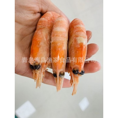北极熊北极甜虾5斤装即食甜虾头膏腹籽新柜到港海鲜即食冻虾现货图4