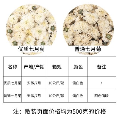 白菊花500g黄山贡菊七月菊散装花茶菊花茶批发太阳花 量大价优图2