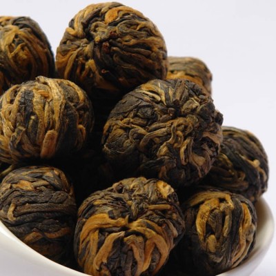 批发云南凤庆 绣球滇红茶 龙珠茶 手工红茶金珠球 功夫红芽茶叶图3