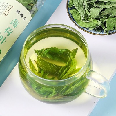 徽锄头薄荷叶干薄荷茶薄荷叶茶新鲜凉茶 泡水花茶20g罐装厂家批发图4
