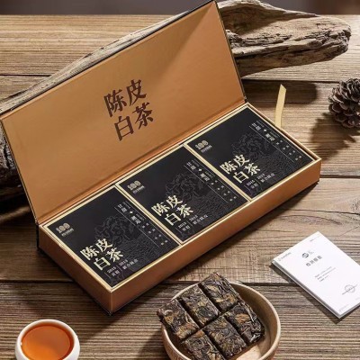陈皮白茶福鼎白茶2015年贡眉茶叶2013年新会陈皮小方片烟条180克图3