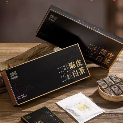 陈皮白茶福鼎白茶2015年贡眉茶叶2013年新会陈皮小方片烟条180克图2