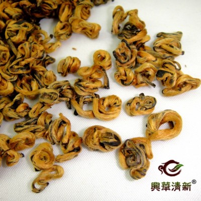 批发金芽滇红金丝红螺曲红茶金螺云南凤庆红茶蜜香甘甜图4