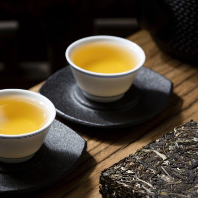 普洱茶生茶砖2块共1000克易武普洱茶薄荷塘曼松弯弓刮风寨图4