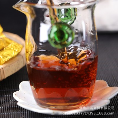 批发云南普洱茶 散装小沱茶 熟茶陈年乔木陈香小金砖 醇香小方砖图4