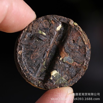 批发 云南普洱茶饼 迷你小沱茶 勐海 醇香熟茶 糯米香原味小金饼图2