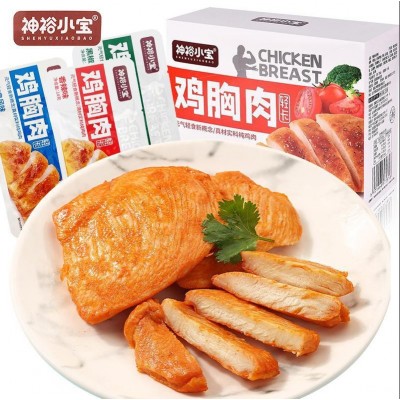 神裕小宝14g*20包鸡胸肉香辣黑椒奥尔良味鸡肉网红零食整件批发图2