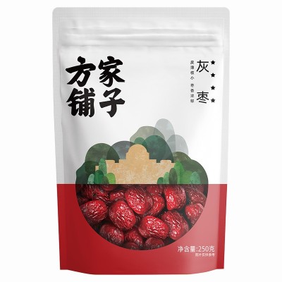 方家铺子四星灰枣红枣楼兰灰枣250g休闲零食新疆特产甜汤泡茶原料图5