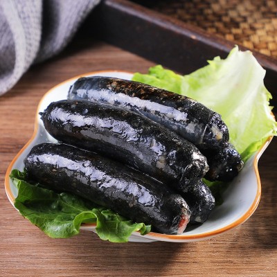 【鲜百福】墨鱼肠500g10根台湾风味烤肠餐厅烤肉店烧烤店常用烤肠图2