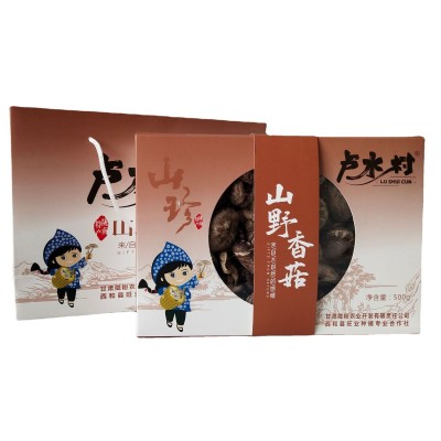 卢水村干香菇精选农家香菇菌菇做菌汤甘肃特产500g*1礼盒装图5