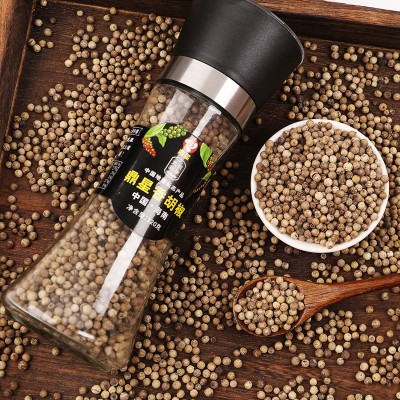海南鼎星香胡椒120g带研磨器 餐饮酒店火锅香辛料提味白胡椒图3