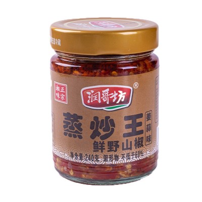 润哥坊蒸炒王姜蒜味辣椒酱下饭菜蒜蓉香辣拌饭酱湖南剁椒特辣批发图5