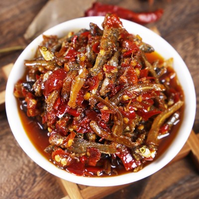 调味酱豆鼓火焙鱼458g农家柴火鱼下饭菜小吃零食小鱼仔下酒菜灌装图4