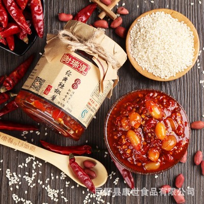 工厂招代理代加工 谢瑞真下饭鲜椒剁椒酱辣椒酱 调味品一件代发图4