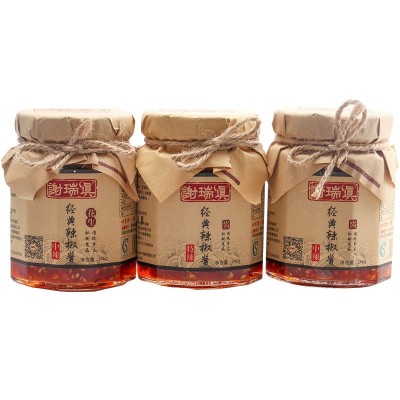 工厂招代理代加工 谢瑞真下饭鲜椒剁椒酱辣椒酱 调味品一件代发图5