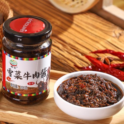 山东雪菜牛肉酱香辣拌饭拌面酱美味辣椒酱火锅调味批发一件代发图2