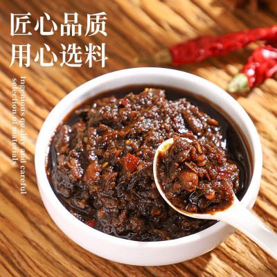 山东雪菜牛肉酱香辣拌饭拌面酱美味辣椒酱火锅调味批发一件代发图3