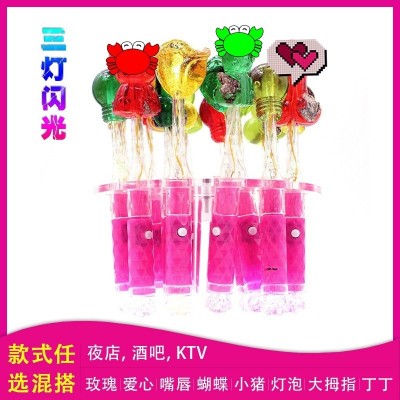 美拉芙万圣节搞怪糖果 led 3灯网红棒棒糖夜店酒吧KTV发光棒棒糖图3